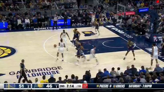 【2024年02月09日】NBA常規(guī)賽：勇士vs步行者第2節(jié)英文原聲錄像回放
