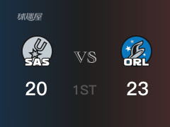 NBA常規(guī)賽 ：首節(jié)數(shù)據(jù)，魔術以23-20領先馬刺，英格爾斯6分2籃板