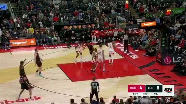 【2024年02月10日】NBA常規(guī)賽：火箭vs猛龍第1節(jié)英文原聲錄像回放