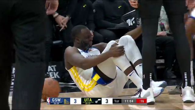 【2024年02月13日】NBA常规赛：勇士vs爵士第1节英文原声录像回放