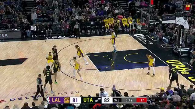 【2024年02月15日】NBA常規(guī)賽：湖人vs爵士第3節(jié)中文解說錄像回放