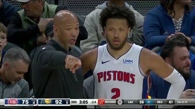 【2024年02月23日】NBA常规赛:活塞vs步行者第3节英文原声录像回放