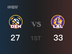 NBA常規(guī)賽：湖人以33-27領(lǐng)先掘金，結(jié)束首節(jié)
