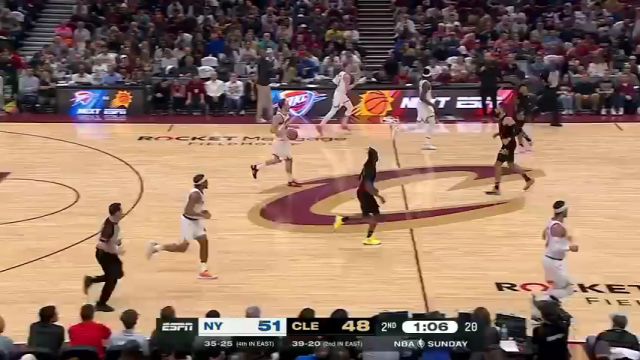 【2024年03月04日】NBA常規(guī)賽：尼克斯vs騎士第2節(jié)英文原聲錄像回放