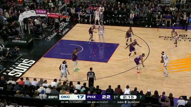 【2024年03月04日】NBA常規(guī)賽：雷霆vs太陽(yáng)第1節(jié)中文解說(shuō)錄像回放