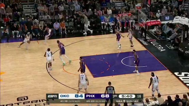 【2024年03月04日】NBA常規(guī)賽：雷霆vs太陽(yáng)第3節(jié)中文解說(shuō)錄像回放