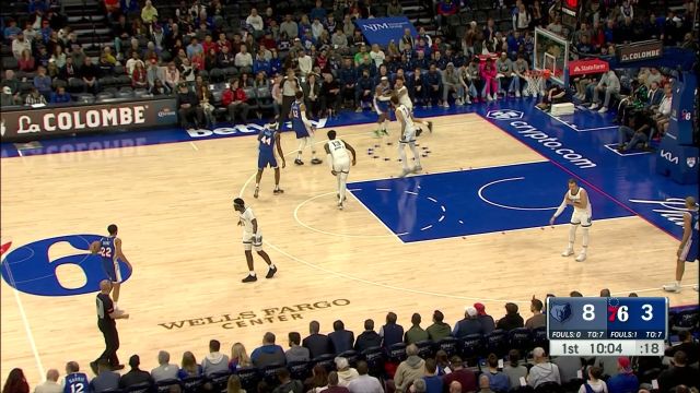 【2024年03月07日】NBA常規(guī)賽：灰熊vs費城第1節(jié)中文解說錄像回放