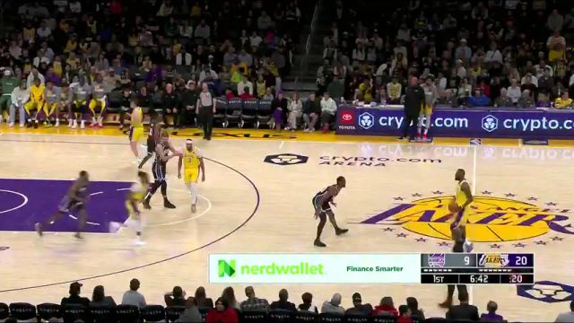 【2024年03月07日】NBA常規(guī)賽：國(guó)王vs湖人第1節(jié)英文原聲錄像回放
