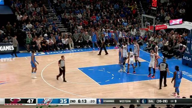 【2024年03月09日】NBA常規(guī)賽：熱火vs雷霆第2節(jié)英文原聲錄像回放