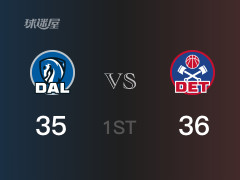 首節(jié)比分，活塞36-35領(lǐng)先獨(dú)行俠，方特奇奧14分