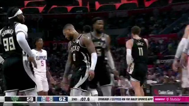 【2024年03月11日】NBA常規(guī)賽：雄鹿vs快船第2節(jié)中文解說錄像回放