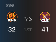 NBA常規(guī)賽：騎士以43-32領(lǐng)先太陽(yáng)，結(jié)束首節(jié)