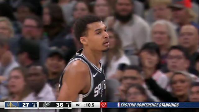 【2024年03月12日】NBA常規(guī)賽：勇士vs馬刺第1節(jié)英文原聲錄像回放