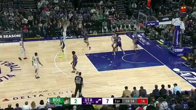 【2024年03月13日】NBA常規(guī)賽：凱爾特人vs爵士第1節(jié)英文原聲錄像回放