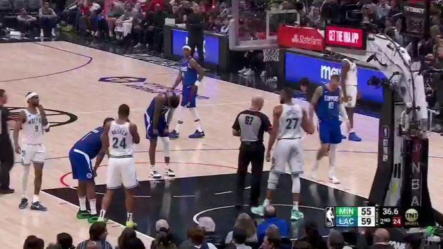 【2024年03月13日】NBA常規(guī)賽：森林狼vs快船第2節(jié)中文解說(shuō)錄像回放