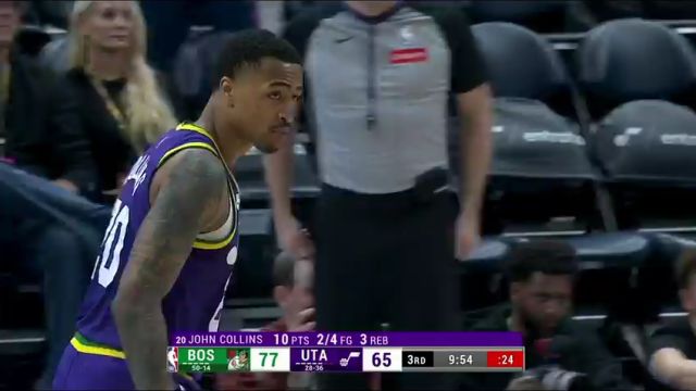 【2024年03月13日】NBA常規(guī)賽：凱爾特人vs爵士第3節(jié)英文原聲錄像回放