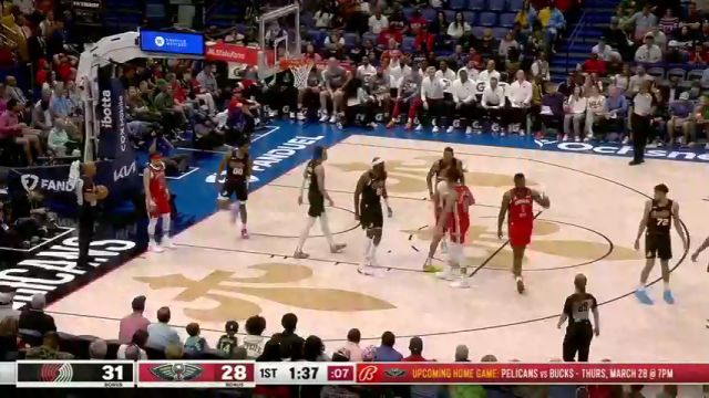 【2024年03月17日】NBA常規(guī)賽:開拓者vs鵜鶘第1節(jié)中文解說錄像回放