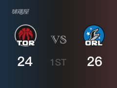 NBA常規(guī)賽：猛龍以28-26領先魔術，結束首節(jié)