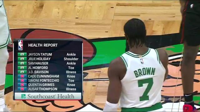 【2024年03月19日】NBA常規(guī)賽：活塞vs凱爾特人第1節(jié)英文原聲錄像回放