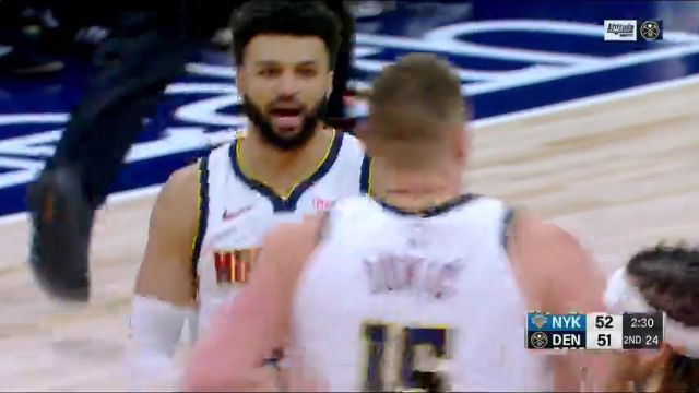 【2024年03月22日】NBA常規(guī)賽：尼克斯vs掘金第2節(jié)中文解說錄像回放
