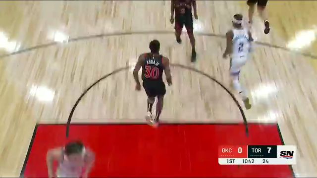 【2024年03月23日】NBA常規(guī)賽：雷霆vs猛龍第1節(jié)英文原聲錄像回放