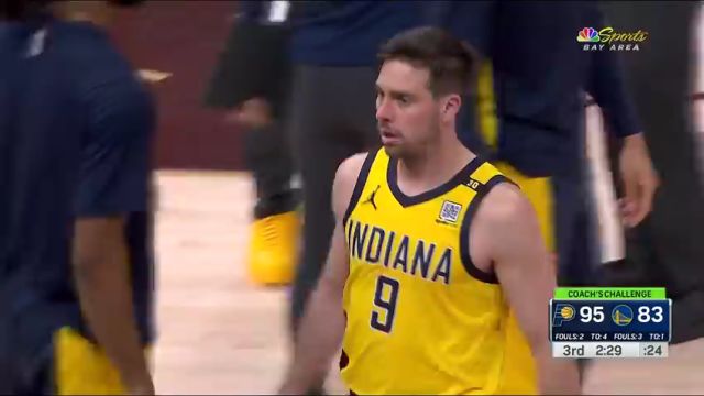 【2024年03月23日】NBA常規(guī)賽：步行者vs勇士第3節(jié)英文原聲錄像回放