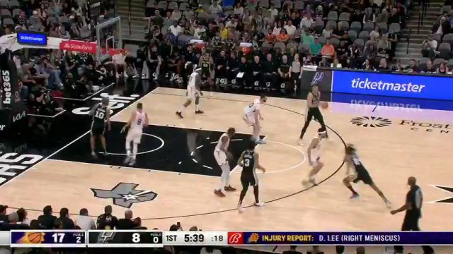 【2024年03月24日】NBA常規(guī)賽：太陽vs馬刺第1節(jié)中文解說錄像回放