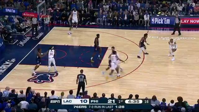 【2024年03月28日】NBA常規(guī)賽:快船vs76人第1節(jié)英文原聲錄像回放