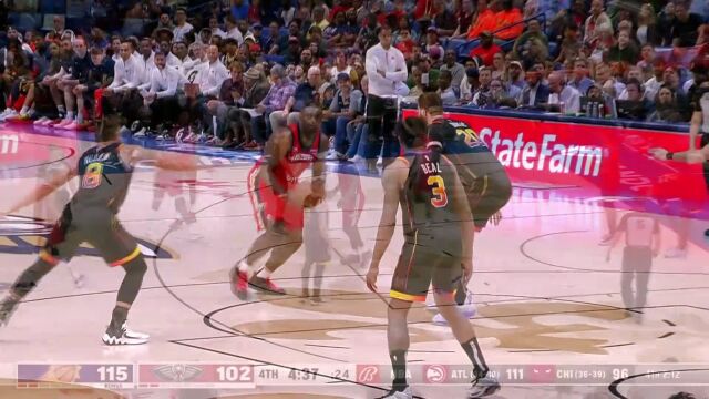 【2024年04月02日 太陽vs鵜鶘集錦】這大體格子！錫安撞開比爾打成2+1