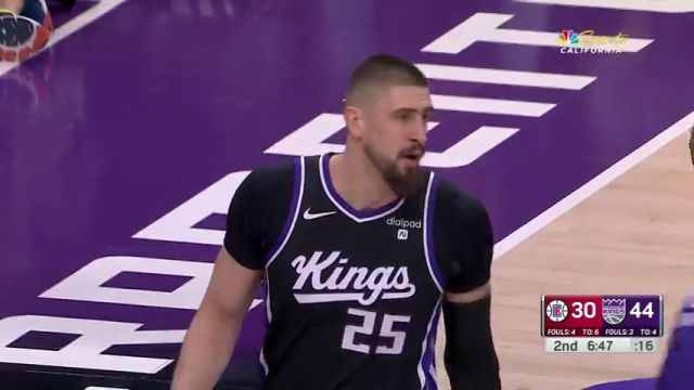 【2024年04月03日】NBA常規(guī)賽：快船vs國王第2節(jié)英文原聲錄像回放