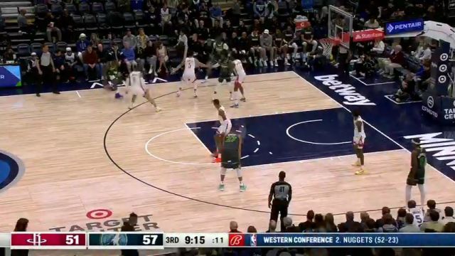 【2024年04月03日】NBA常規(guī)賽：火箭vs森林狼第3節(jié)英文原聲錄像回放