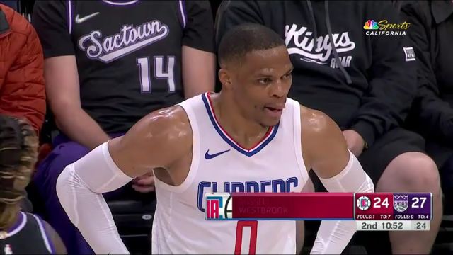 【2024年04月03日】NBA常規(guī)賽：快船vs國王第2節(jié)中文解說錄像回放