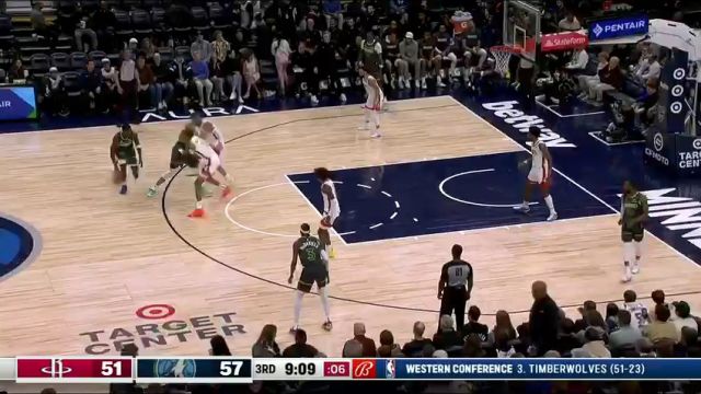 【2024年04月03日】NBA常規(guī)賽：火箭vs森林狼第3節(jié)中文解說錄像回放