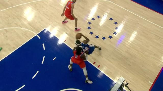 【2024年04月03日 雷霆vs76人集锦】内线有我不用愁!阿龙-威金斯协防杀出送里德无情大帽