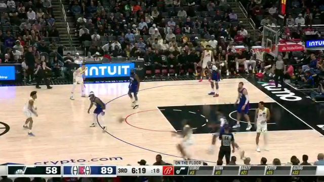 【2024年04月06日】NBA常規(guī)賽：爵士vs快船第3節(jié)英文原聲錄像回放