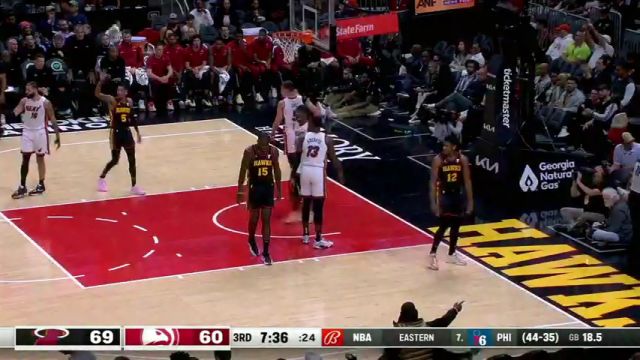 【2024年04月10日】NBA常規(guī)賽：熱火vs老鷹第3節(jié)英文原聲錄像回放