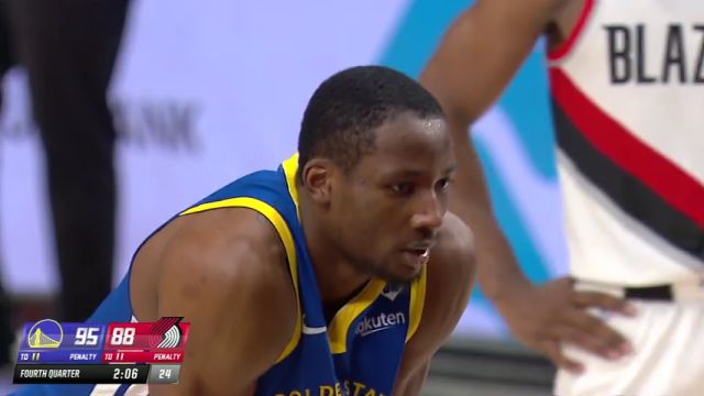 【2024年04月12日】NBA常规赛：勇士vs开拓者第4节英文原声录像回放