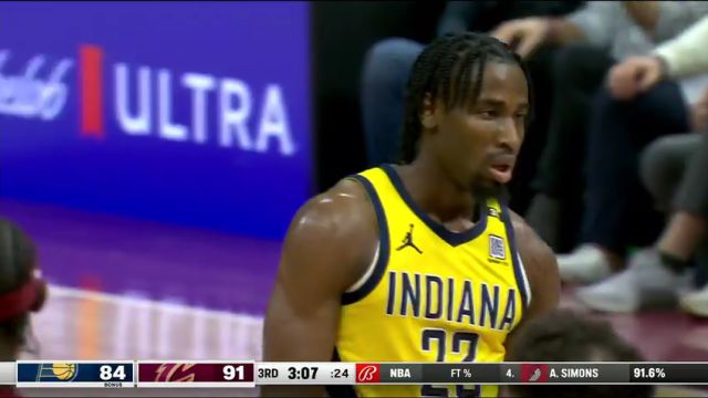 【2024年04月13日】NBA常規(guī)賽：步行者vs騎士第3節(jié)中文解說錄像回放