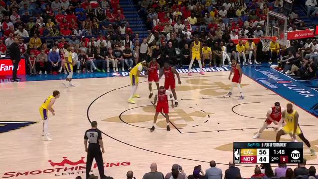 【2024年04月17日】NBA附加賽：湖人vs鵜鶘第2節(jié)英文原聲錄像回放