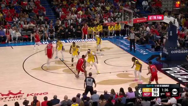 【2024年04月17日】NBA附加賽：湖人vs鵜鶘第3節(jié)英文原聲錄像回放