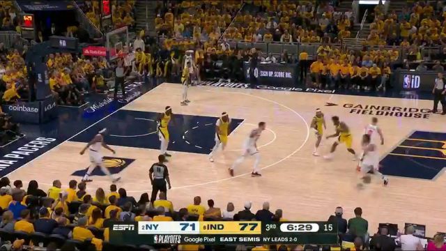 【2024年05月11日】NBA季后賽：尼克斯vs步行者第3節(jié)英文原聲錄像回放