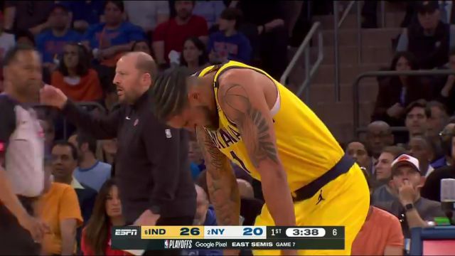 【2024年05月20日】NBA季后賽:步行者vs尼克斯G7第1節(jié)英文原聲錄像回放