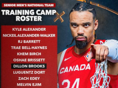 加拿大男篮训练营名单出炉：亚历山大领衔  扎克-埃迪在列