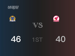 NBA常规赛 ：首节数据，灰熊以46-40领先火箭，莫兰特15分2助攻