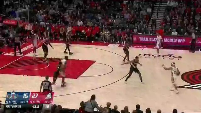 【2024年10月26日】NBA常規(guī)賽：鵜鶘vs開(kāi)拓者第1節(jié)英文原聲錄像回放