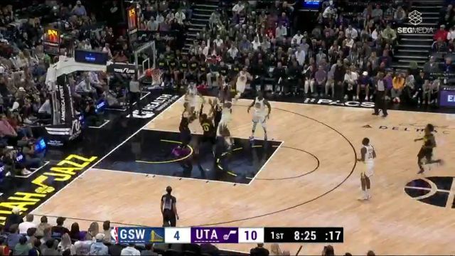 【2024年10月26日】NBA常規(guī)賽：勇士vs爵士第1節(jié)英文原聲錄像回放