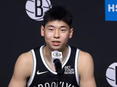 崔永熙今天完成了NBA常规赛首秀，全场2罚1中得到1分