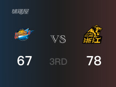  CBA常规赛：广厦以78-67领先四川，结束三节 