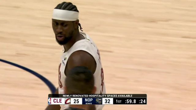 【2024年11月07日】NBA常规赛：骑士vs鹈鹕第1节英文原声录像回放