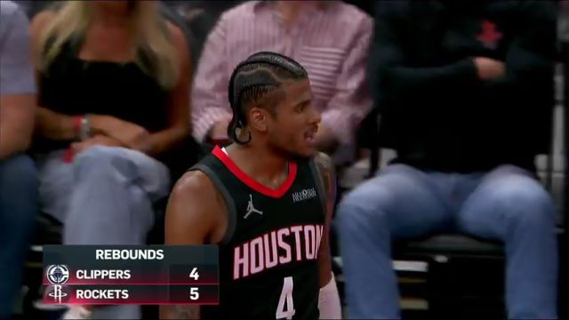 【2024年11月16日】NBA杯小组赛:快船vs火箭第1节英文原声录像回放
